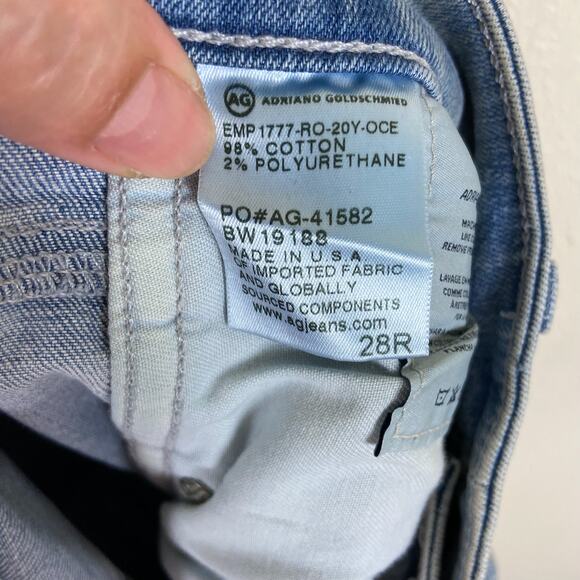 AG Adriano Goldschmied Farrah Skinny Ankle Jeans Sz 28 Stepped Hem Skylight Wash - Picture 3 of 11